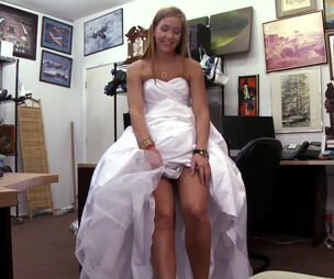 Virgin bride in a wedding dress. This tailor has meaty